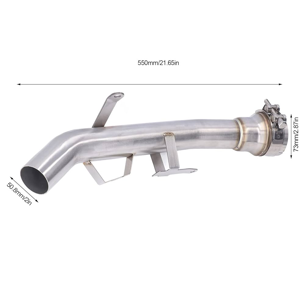 Exhaust Mid Pipe, Motorcycle Exhaust Middle Pipe Stainless